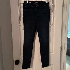 Express Women's Midnight Blue High Rise denim Leggings